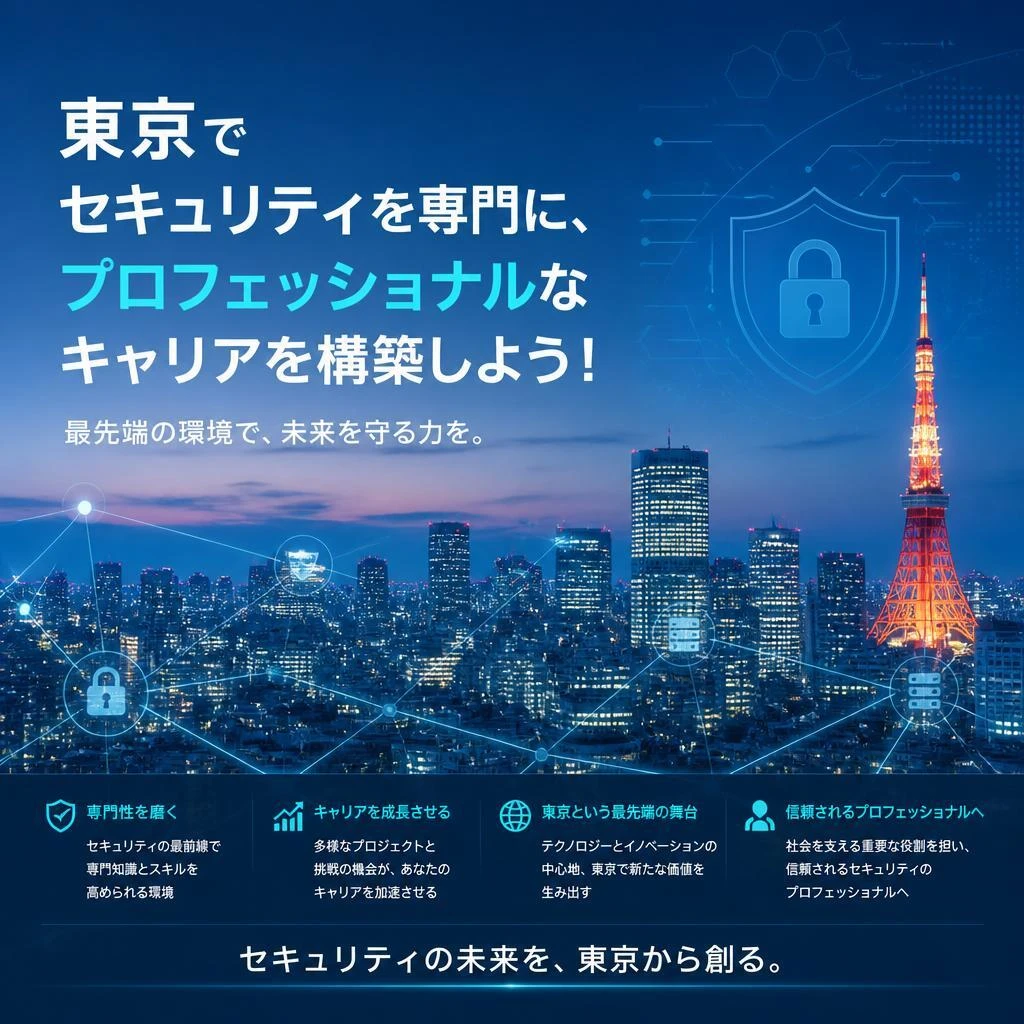 東京でセキュリティを専門に、プロフェッショナルなキャリアを構築しよう！