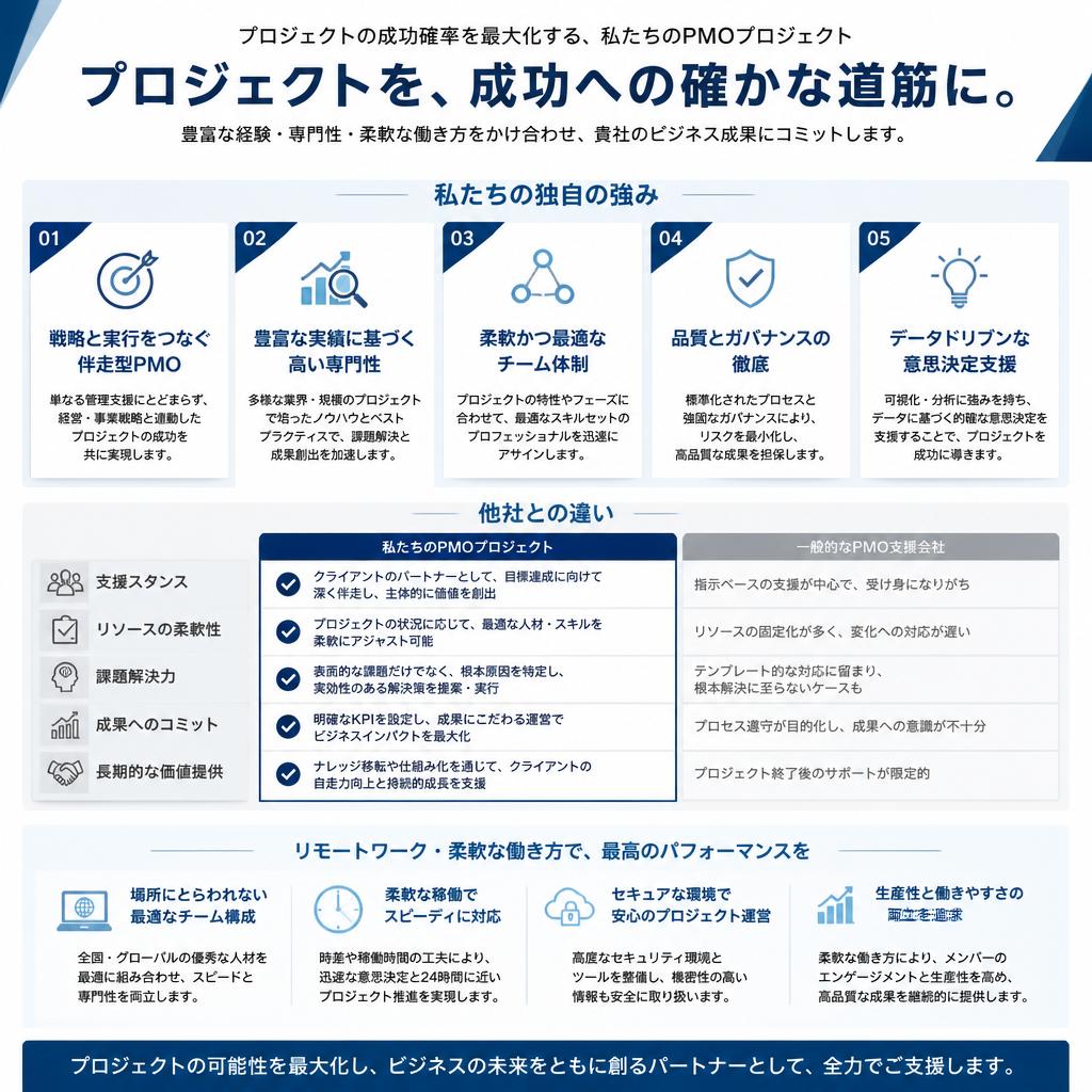 クロノフリージアの強み：プロジェクト成功の秘訣