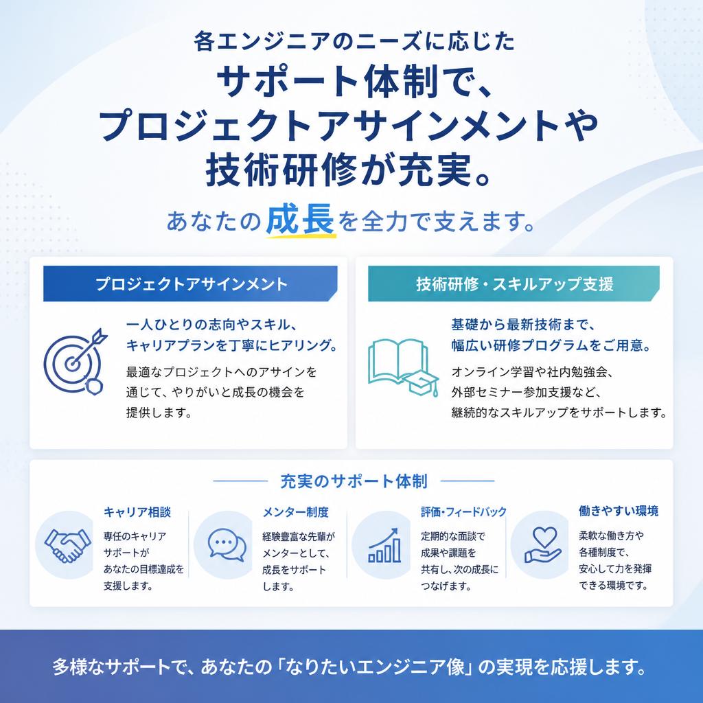 成長を支えるサポート体制