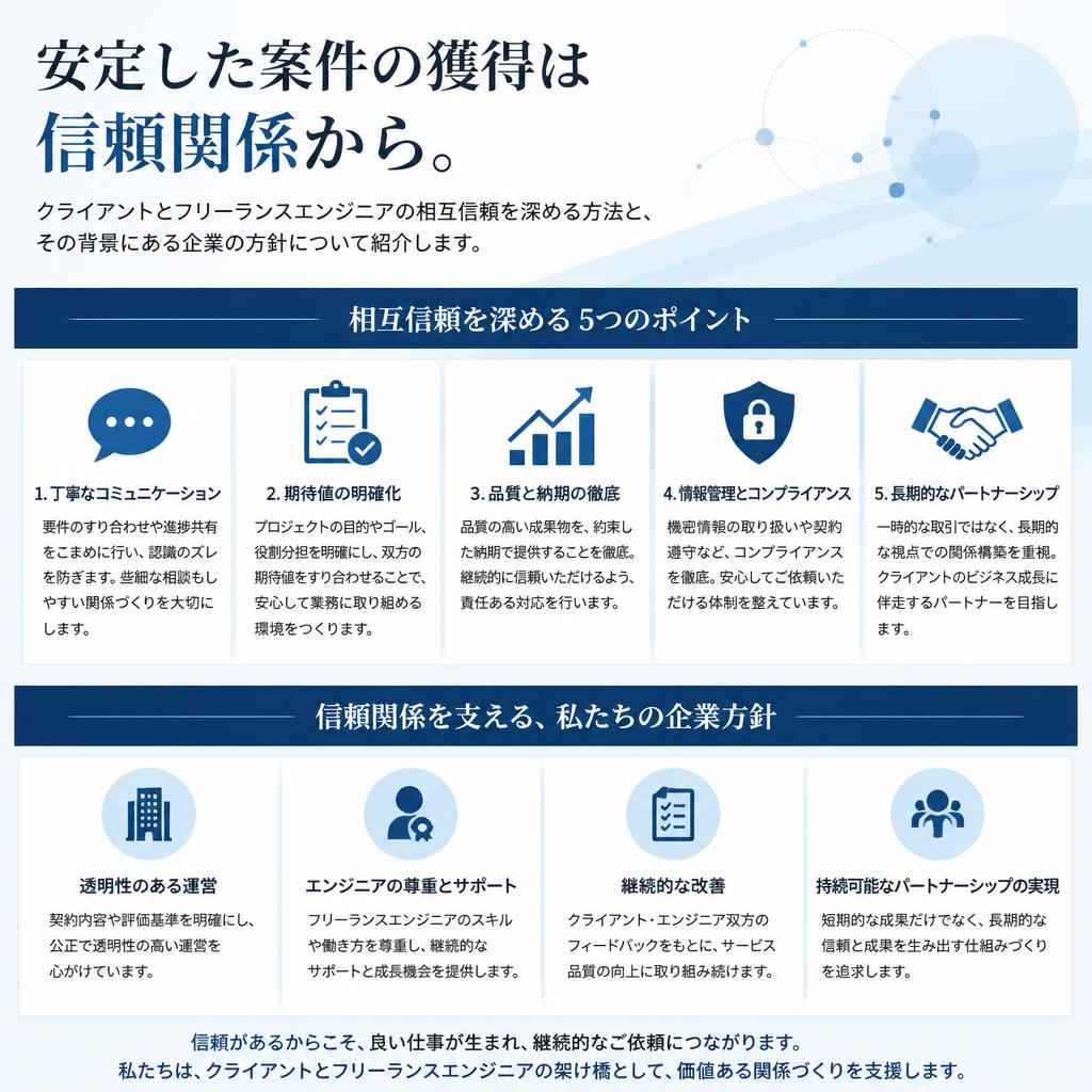 クライアントとの信頼関係