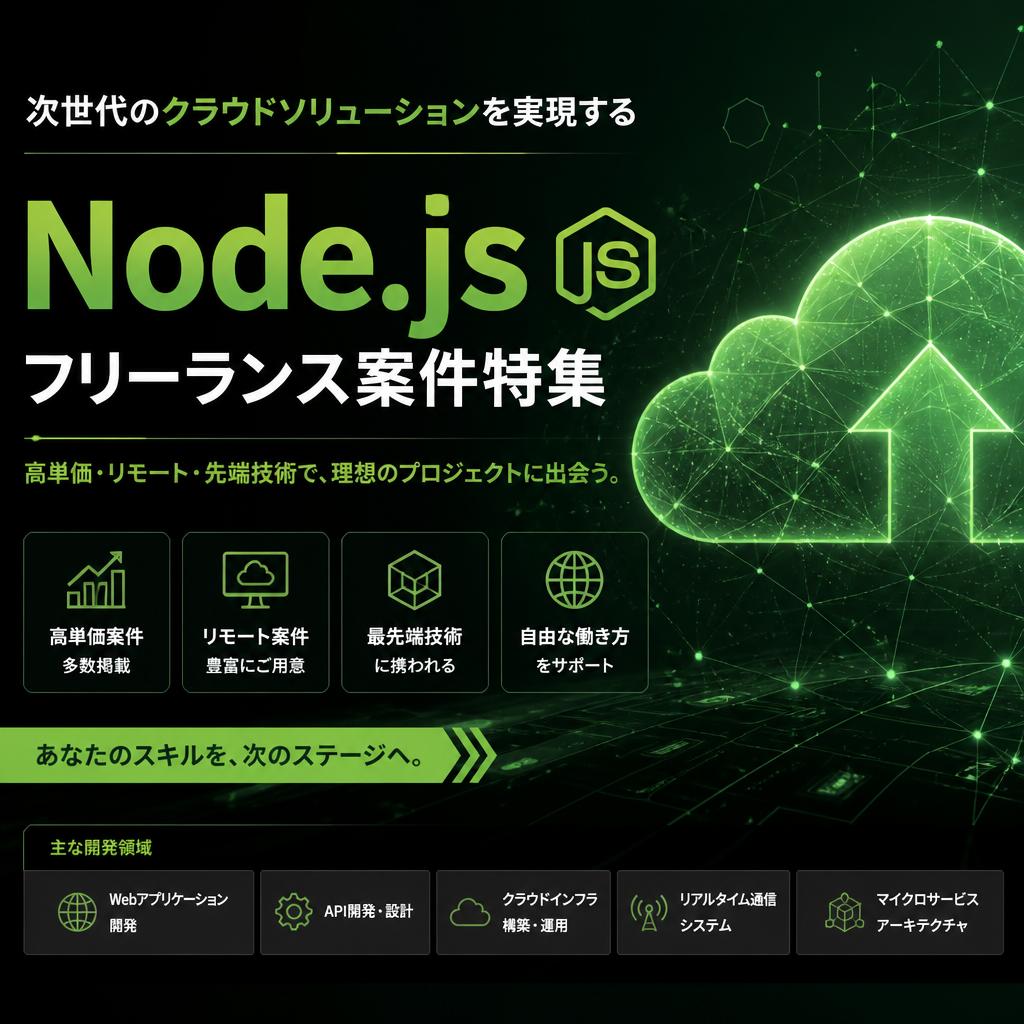次世代のクラウドソリューションを実現するNode.jsフリーランス案件_クロノフリージア合同会社