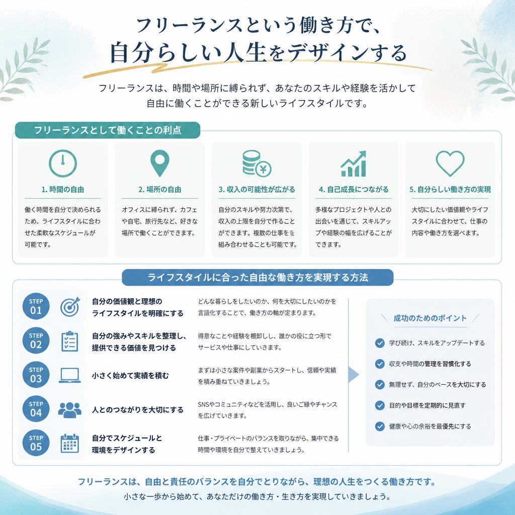 5. フリーランスとしての働き方のメリット